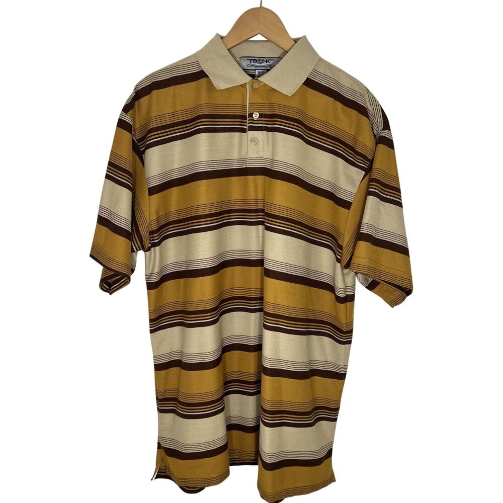 Tank Original Fashion Factory Polo‎ Shirt Men 2XL Streetwear 90's Gold